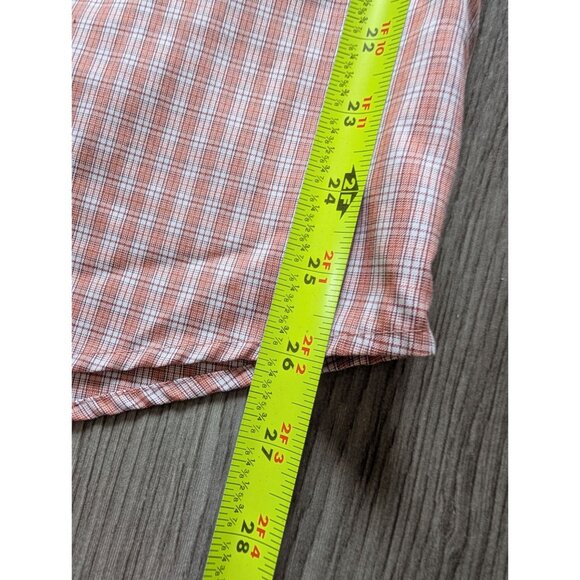 Eddie Bauer Mens Wrinkle Resistant Button-Down Shirt S Plaid 100% Cotton Red/Whi - Picture 5 of 6